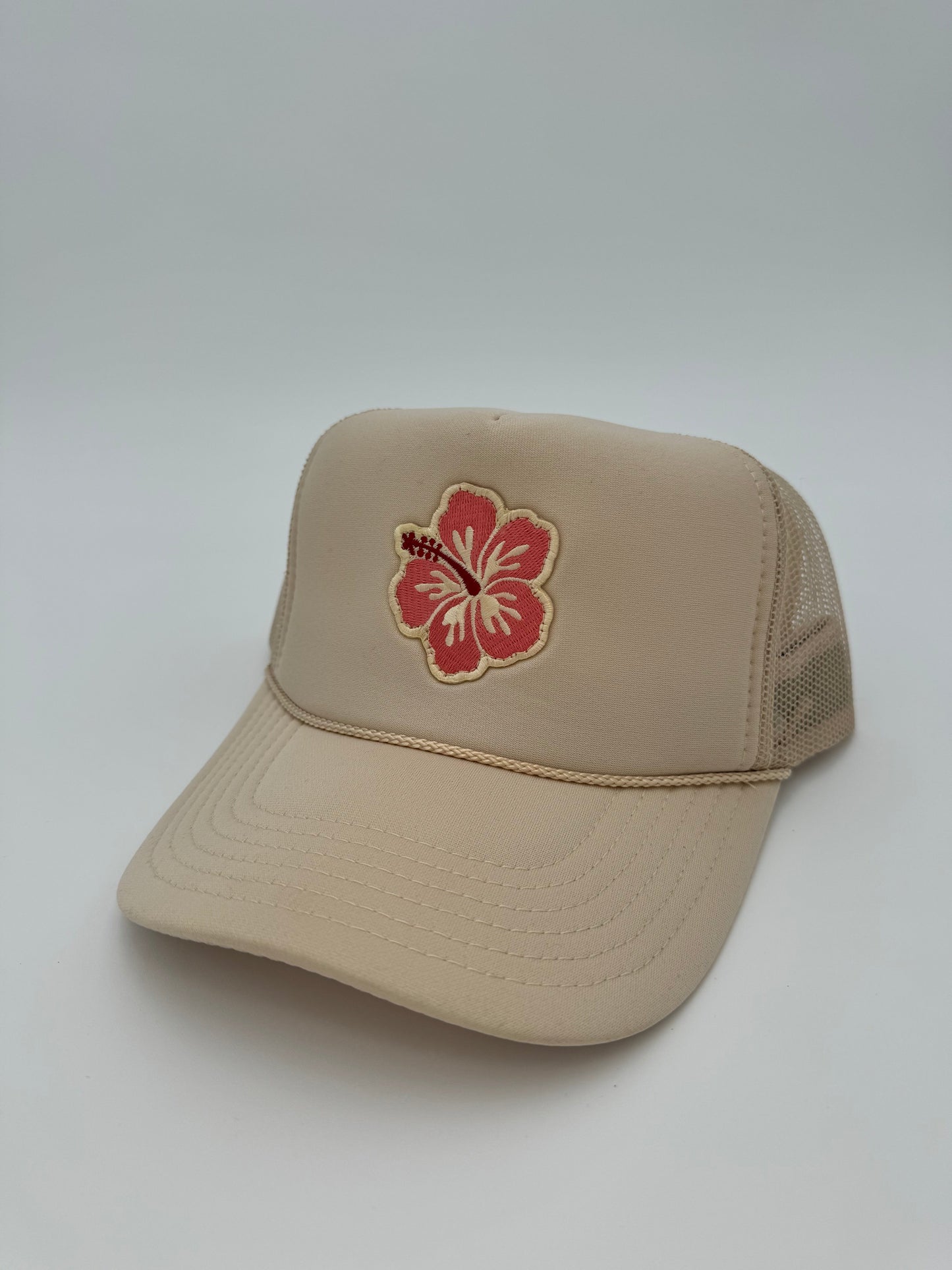 Pink Hibiscus Trucker Hat (Multiple Colors)