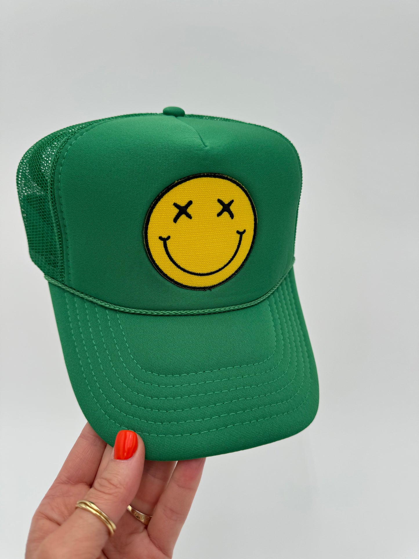 Smiley Trucker Hat (Multiple Colors)