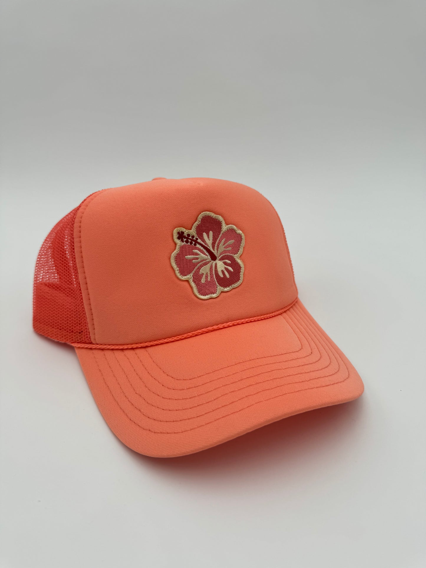 Pink Hibiscus Trucker Hat (Multiple Colors)