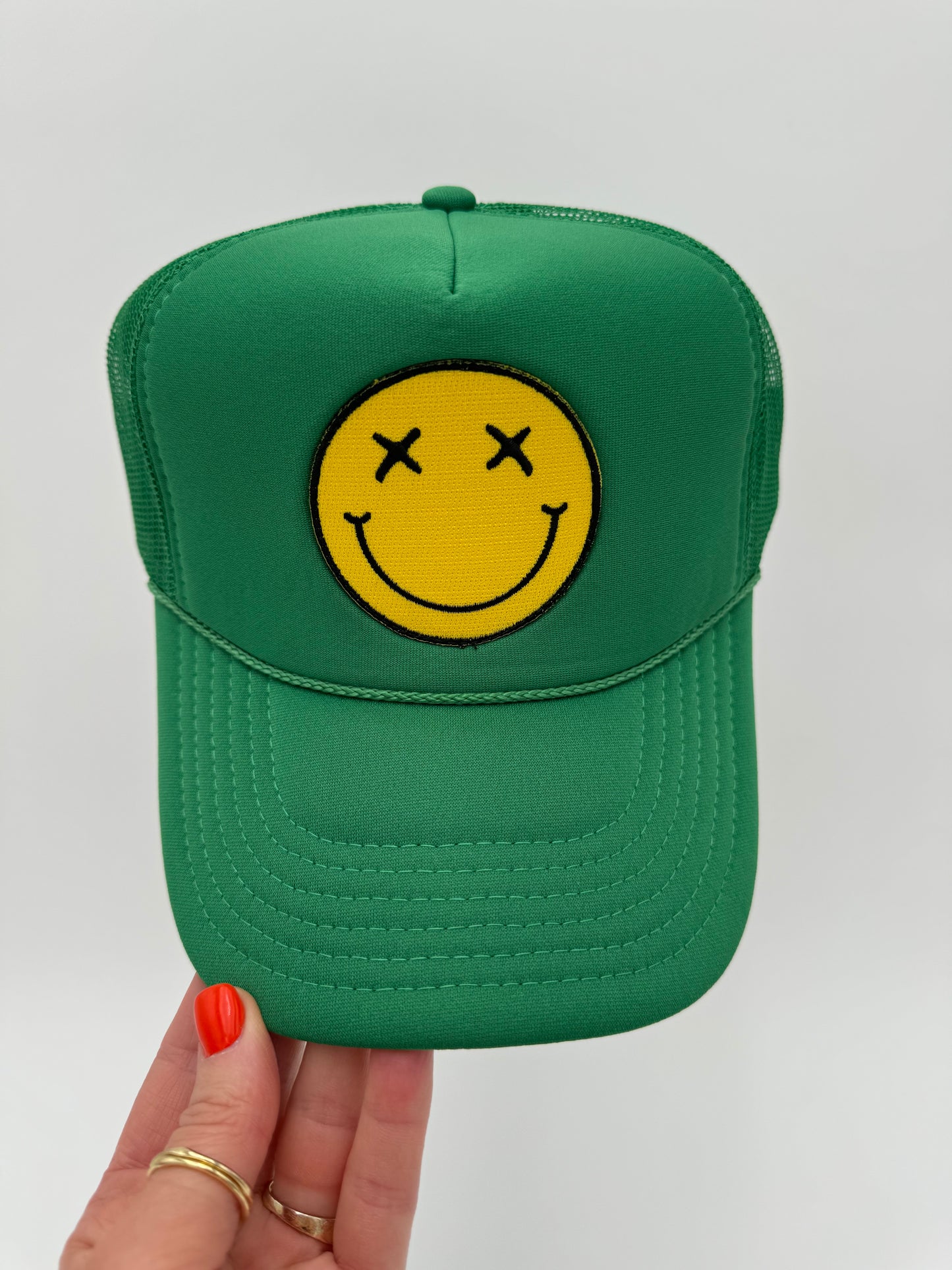 Smiley Trucker Hat (Multiple Colors)