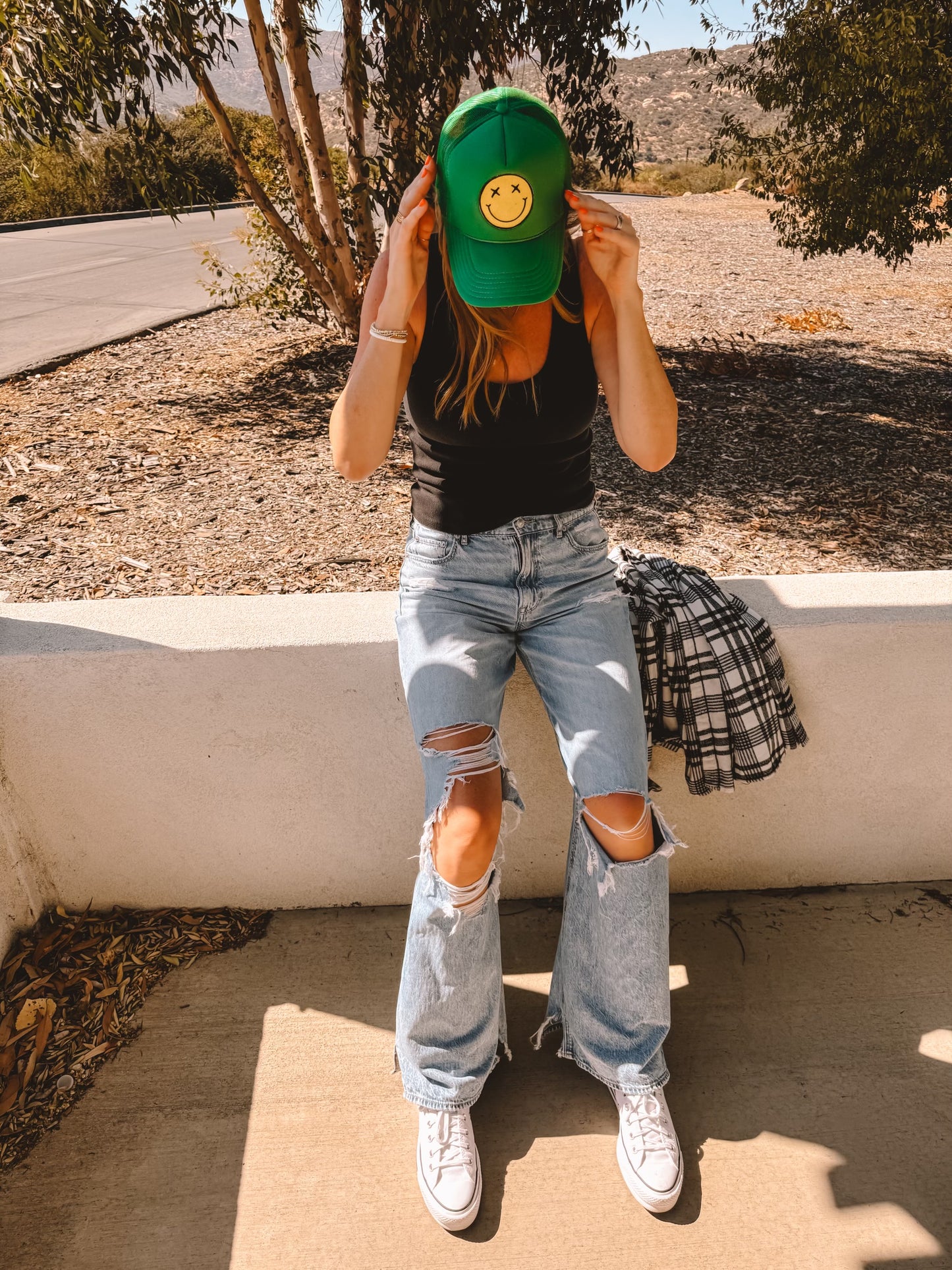 Smiley Trucker Hat (Multiple Colors)