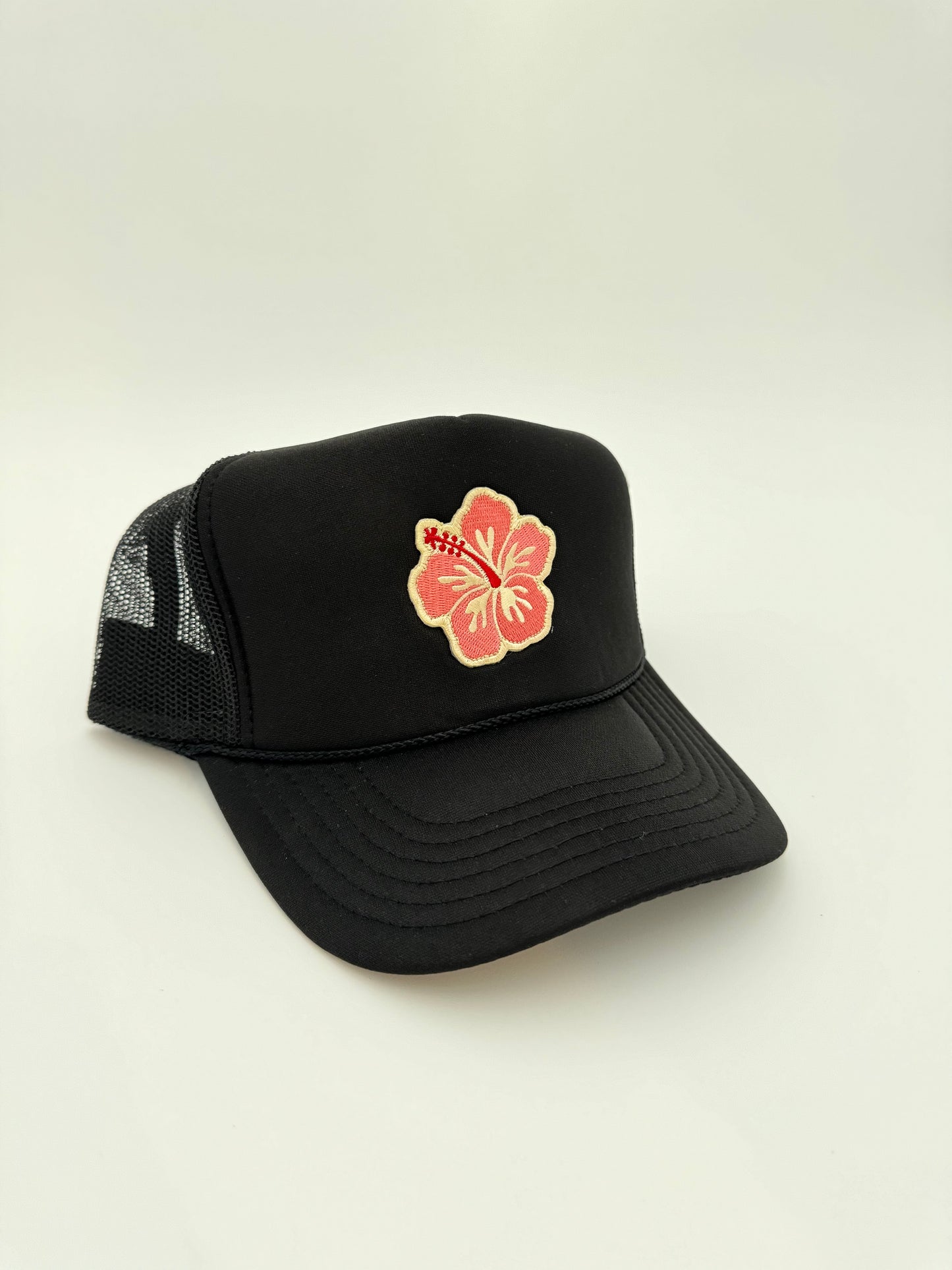 Pink Hibiscus Trucker Hat (Multiple Colors)